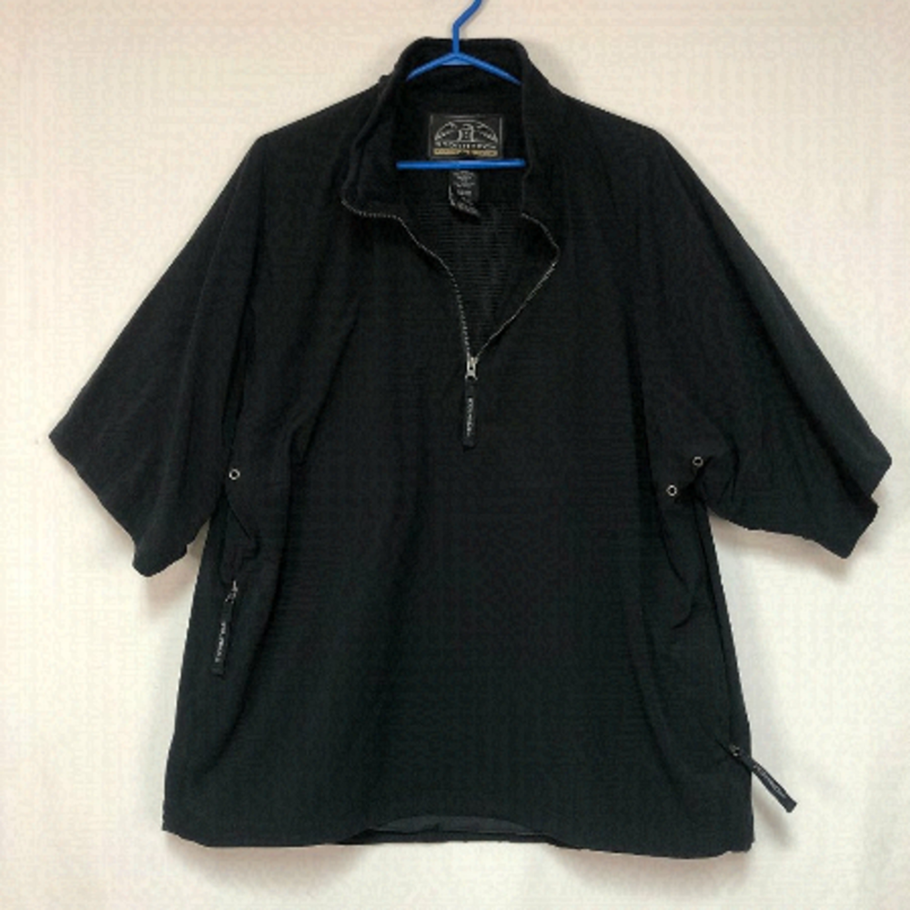 STORMTECH Lightweight Black Short Sleeve Golf Wind Jacket Size Large